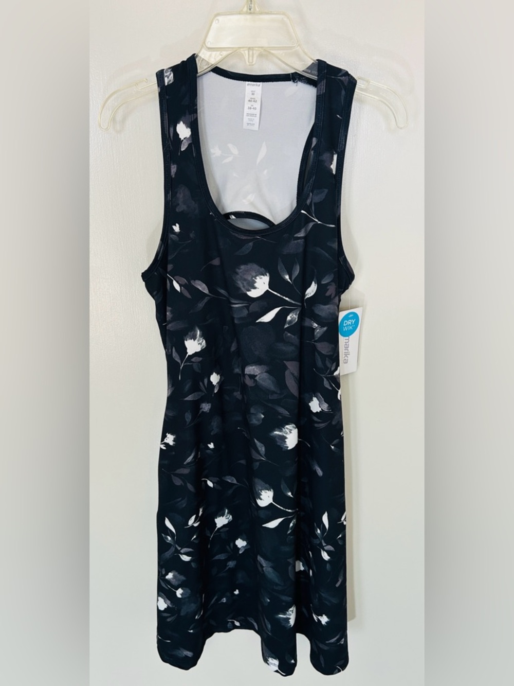 Marika NWT Black  & White Floral Print Athletic, Golf, Tennis, Pickleball Dress